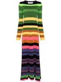 Shop Christopher John Rogers cut-out striped maxi dress with Express Delivery - at Farfetch