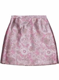 Shop Christopher Kane FLORAL JACQUARD MINI SKIRT with Express Delivery - at Farfetch