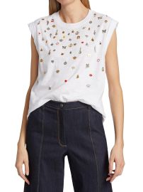 Shop Cinq  Sept Bella Charm Sleeveless T-Shirt at Saks Fifth Avenue