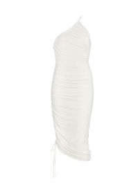 WornOnTV: Gabby Windey’s white ruched one shoulder dress on Extra ...