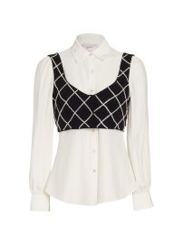 Shop Cinq  Sept Cady Embellished Layered Top at Saks Fifth Avenue