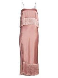 Shop Cinq  Sept Eastwood Silk Fringe Dress at Saks Fifth Avenue