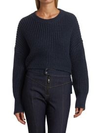 Shop Cinq  Sept Eddie Side-Tie Crop Sweater at Saks Fifth Avenue