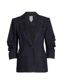 Shop Cinq  Sept Khloe Denim Blazer at Saks Fifth Avenue