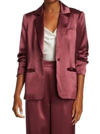 Shop Cinq  Sept Khloe Smooth Satin Jacket at Saks Fifth Avenue