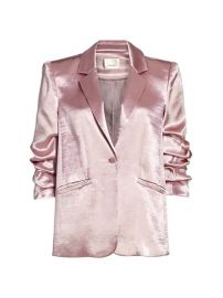 Shop Cinq  Sept Kylie Satin Blazer at Saks Fifth Avenue