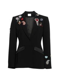 Shop Cinq  Sept Love Cheyenne Embroidered Blazer at Saks Fifth Avenue