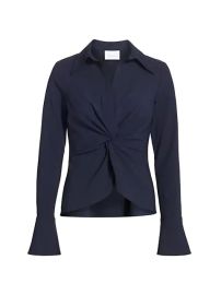 Shop Cinq  Sept Mckenna Twist-Front Blouse at Saks Fifth Avenue