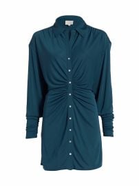 Shop Cinq Sept Arden Matte Jersey Shirtdress at Saks Fifth Avenue