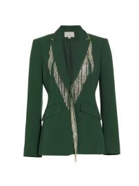 Shop Cinq Sept Cheyenne Fringe Embellished Blazer at Saks Fifth Avenue