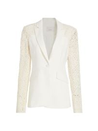 Shop Cinq Sept Cheyenne Geometric Crochet Blazer at Saks Fifth Avenue