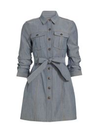 Shop Cinq Sept Clea Denim Tie-Waist Shirtdress at Saks Fifth Avenue