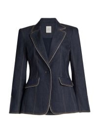 Shop Cinq Sept Danicka Zipper Trim Blazer at Saks Fifth Avenue