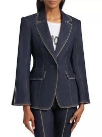 Shop Cinq Sept Danicka Zipper Trim Blazer at Saks Fifth Avenue