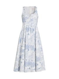 Shop Cinq Sept Garden Toile Ebba Midi-Dress at Saks Fifth Avenue