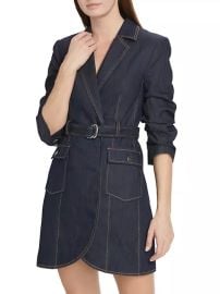 Shop Cinq Sept Jenessa Denim Blazer Minidress at Saks Fifth Avenue