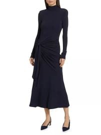 Shop Cinq Sept Johnson Draped Turtleneck Midi-Dress at Saks Fifth Avenue