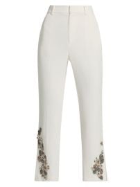 Shop Cinq Sept Kerry Diamond Daisies Crepe Pants at Saks Fifth Avenue