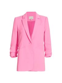 Shop Cinq Sept Khloe Crepe Ruched Blazer at Saks Fifth Avenue