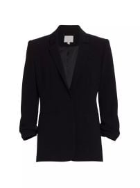 Shop Cinq Sept Khloe Crepe Ruched Blazer at Saks Fifth Avenue