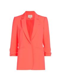 Shop Cinq Sept Khloe Crepe Ruched Blazer at Saks Fifth Avenue