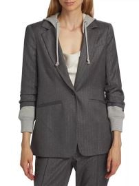 Shop Cinq Sept Khloe Mixed-Media Jacket at Saks Fifth Avenue