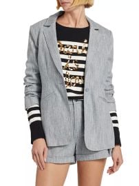 Shop Cinq Sept Khloe Spacedye Ruched Blazer at Saks Fifth Avenue