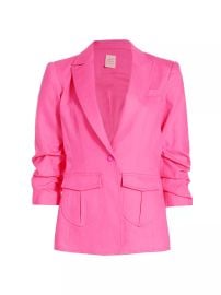 Shop Cinq Sept Louisa Peak Stretch Denim Blazer at Saks Fifth Avenue