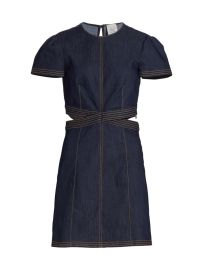 Shop Cinq Sept Maddy Cutout Denim Dress at Saks Fifth Avenue