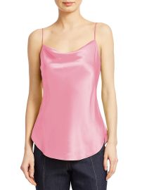 Shop Cinq Sept Marta Silk Cowlneck Cami Top at Saks Fifth Avenue