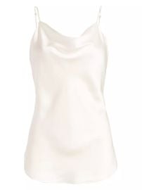 Shop Cinq Sept Marta Silk Cowlneck Cami Top at Saks Fifth Avenue