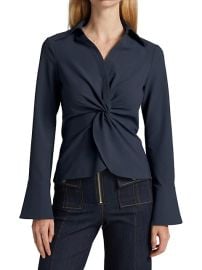 Shop Cinq Sept Mckenna Twist-Front Blouse at Saks Fifth Avenue