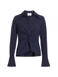 Shop Cinq Sept Mckenna Twist-Front Blouse at Saks Fifth Avenue