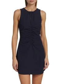 Shop Cinq Sept Merryl Ruched Keyhole Minidress at Saks Fifth Avenue