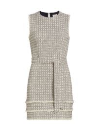 Shop Cinq Sept Mindie Tweed Belted Minidress at Saks Fifth Avenue