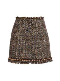 Shop Cinq Sept Odette Metallic Tweed Miniskirt at Saks Fifth Avenue