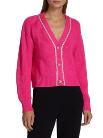 Shop Cinq Sept Palmer Embellished Cable-Knit Cardigan at Saks Fifth Avenue