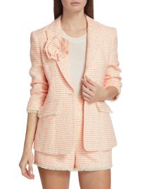 Shop Cinq Sept Pricilla Tweed Single-Button Blazer at Saks Fifth Avenue