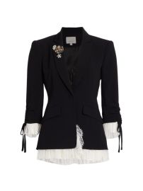 Shop Cinq Sept Roxie Crepe Blazer at Saks Fifth Avenue