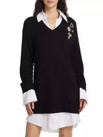 Shop Cinq Sept Santina Sweater Shirtdress at Saks Fifth Avenue