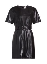 Shop Cinq Sept Siv Faux Leather Belted Minidress at Saks Fifth Avenue