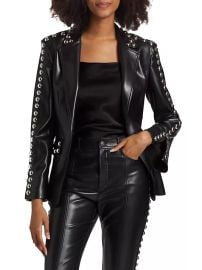 Shop Cinq Sept Studded Milly Vegan Leather Jacket at Saks Fifth Avenue