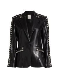 Shop Cinq Sept Studded Milly Vegan Leather Jacket at Saks Fifth Avenue