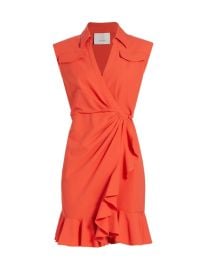 Shop Cinq Sept Zenni Mini Wrap Dress at Saks Fifth Avenue