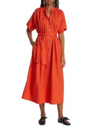 Shop Co Gathered Short-Sleeve Shirtdress at Saks Fifth Avenue