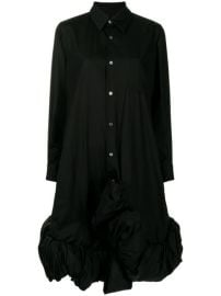 Shop Comme Des GarxE7ons ruffled-hem shirt dress with Express Delivery - at Farfetch