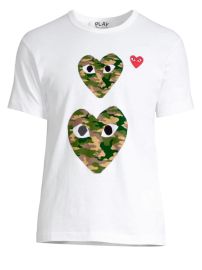 Shop Comme des Garons PLAY Double Camo Logo T-Shirt at Saks Fifth Avenue