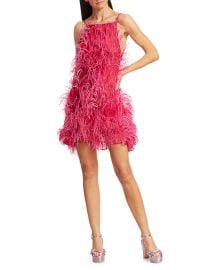 Shop Cult Gaia Shannon Feathered Mini A-Line Dress at Saks Fifth Avenue