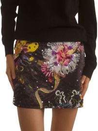 Shop Cynthia Rowley Embellished Satin Miniskirt at Saks Fifth Avenue