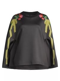 Shop Cynthia Rowley Floral Bonded Capelet at Saks Fifth Avenue